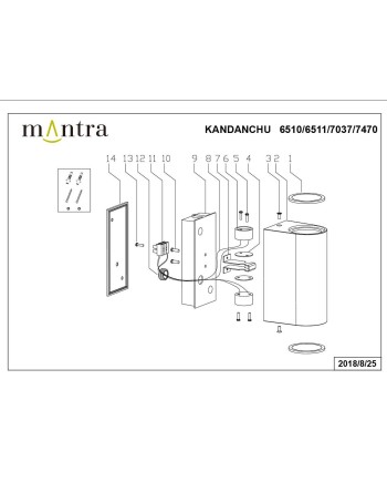 KANDANCHU * APLIQUE EXTERIOR 2L*GU10 NEGRO